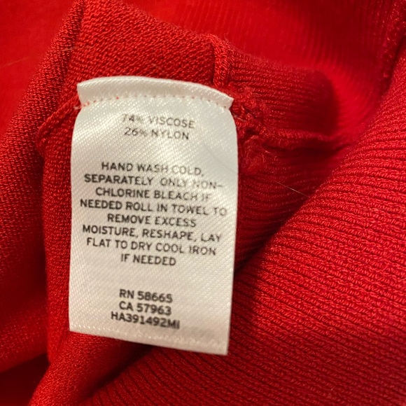 Halogen Red Sweater Flutter Sleeves - Picture 5 of 7